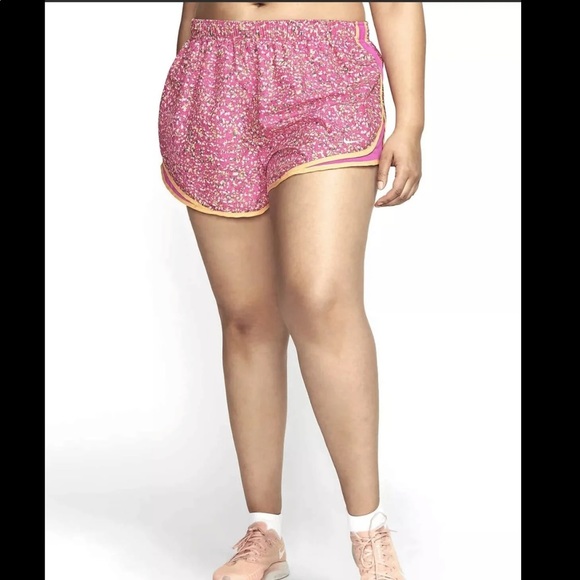 NIKE ICON CLASH TEMPO RUNNING SHORTS WOMEN'S PLUS DD2302-601 FIRE PINK/GOLD - Picture 1 of 5